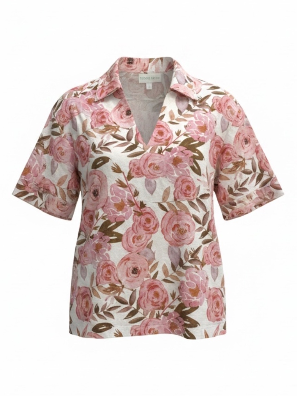 Brooke Wright roses linen kimono top - size M 🌟